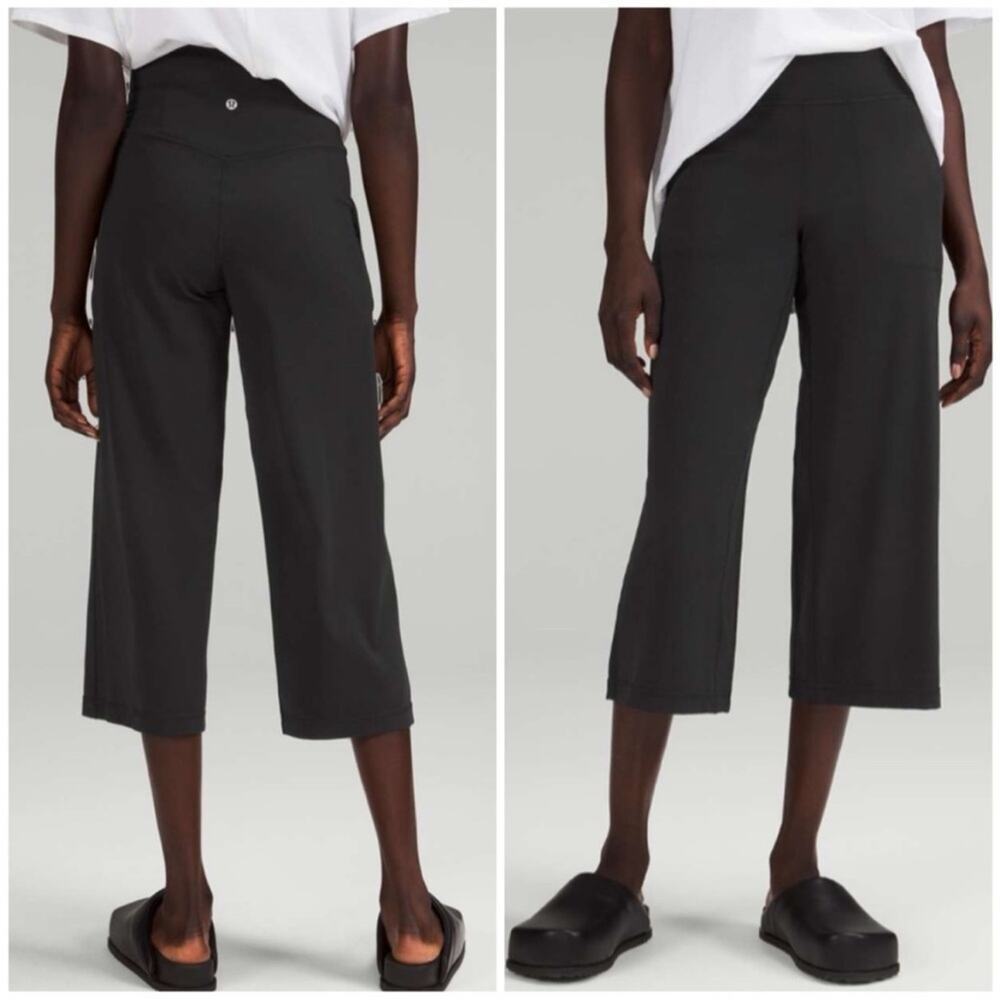 Lululemon Align Super-High-Rise Wide-Leg Crop jogger black 2